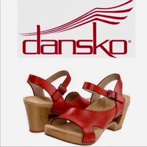 Red Tasha Dansko Sandals